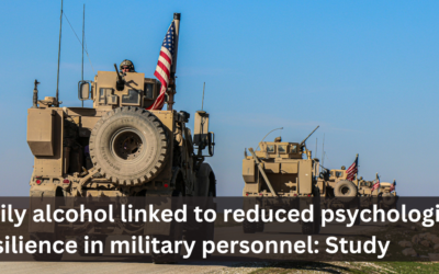 Daily alcohol use linked to reduced psychological resilience in military personnel: Study