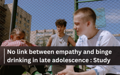 No link between empathy and binge drinking in late adolescence : Study